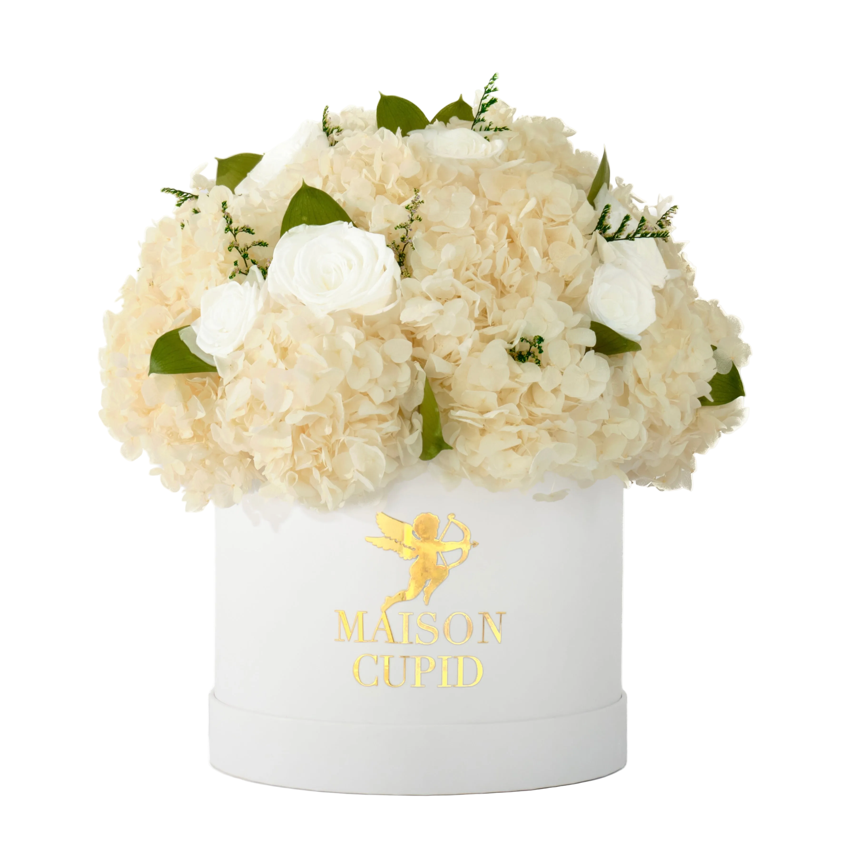 Eternal White Hydrangea & Rose Arrangement - Large