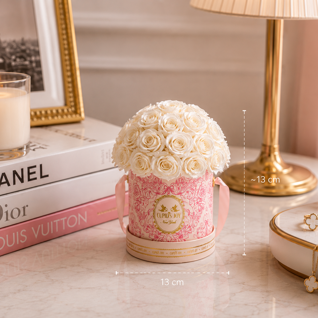 Cupid Rose Box | Mini Rose Dome Arrangement